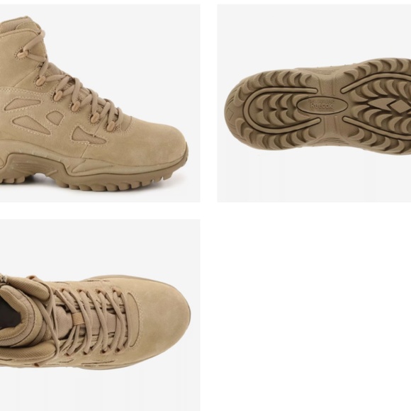 REEBOK DESERT TAN 6" STEALTH BOOT SIDE ZIP COMP TOE BOOTS RB8694 SIZE 8 NEW - Picture 8 of 8